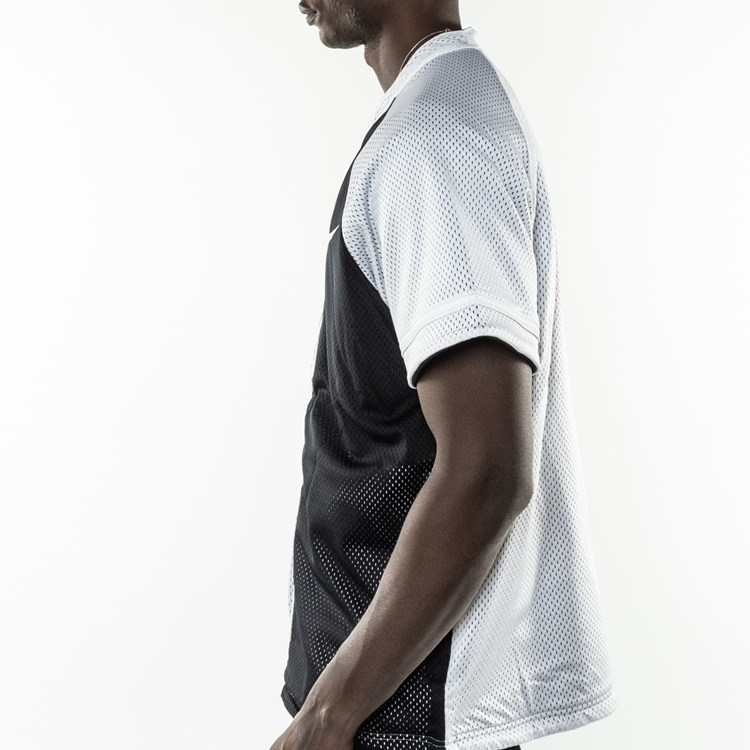 Мужская бейсбольная майка Nike, цвет Black, white and yellow color blocking — фото 4