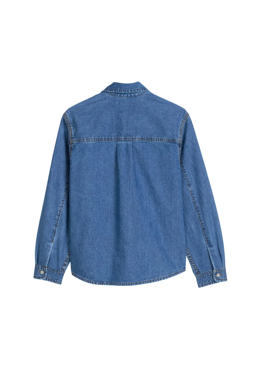 Джинсовая рубашка оверсайз из органического хлопка Marc O'Polo, light blue denim — фото 2