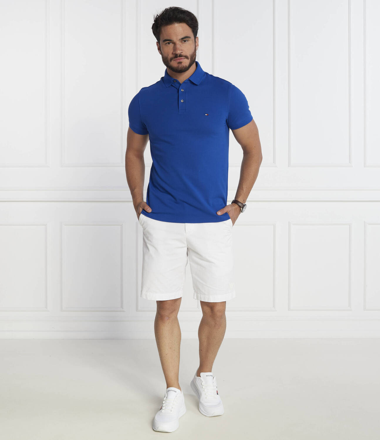 Поло Tommy Hilfiger Slim Fit, синий — фото 2