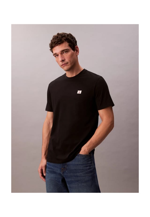 

Хлопковая футболка Calvin Klein Jeans, черный