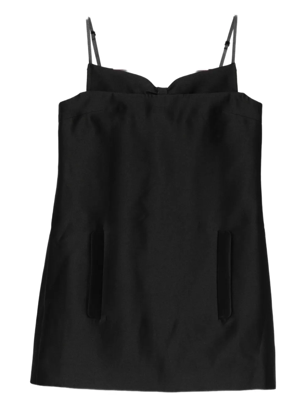 

Мини-платье с вырезом в форме сердца Shushu/Tong, черный