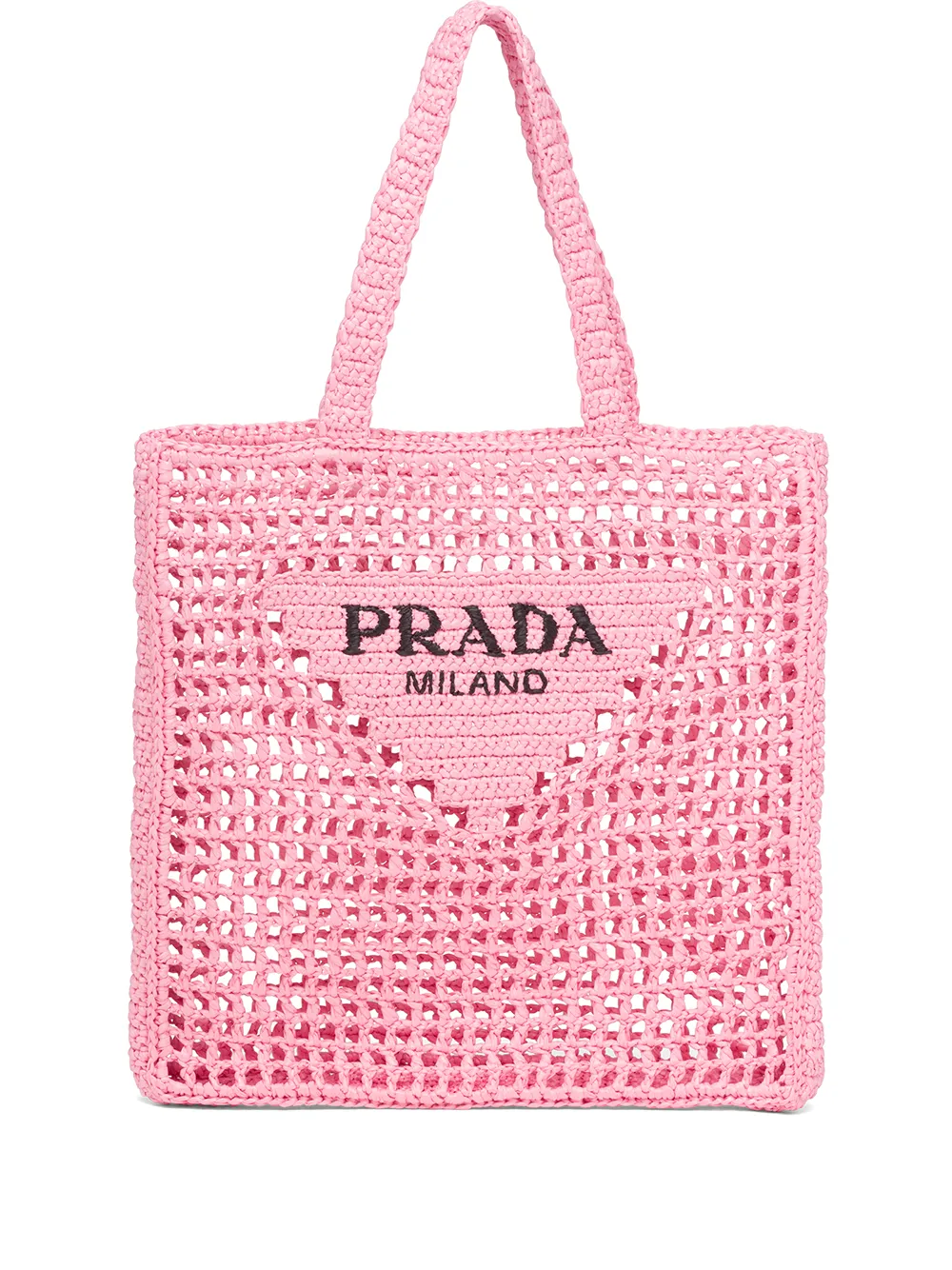 

Плетеная сумка-тоут Prada, розовый