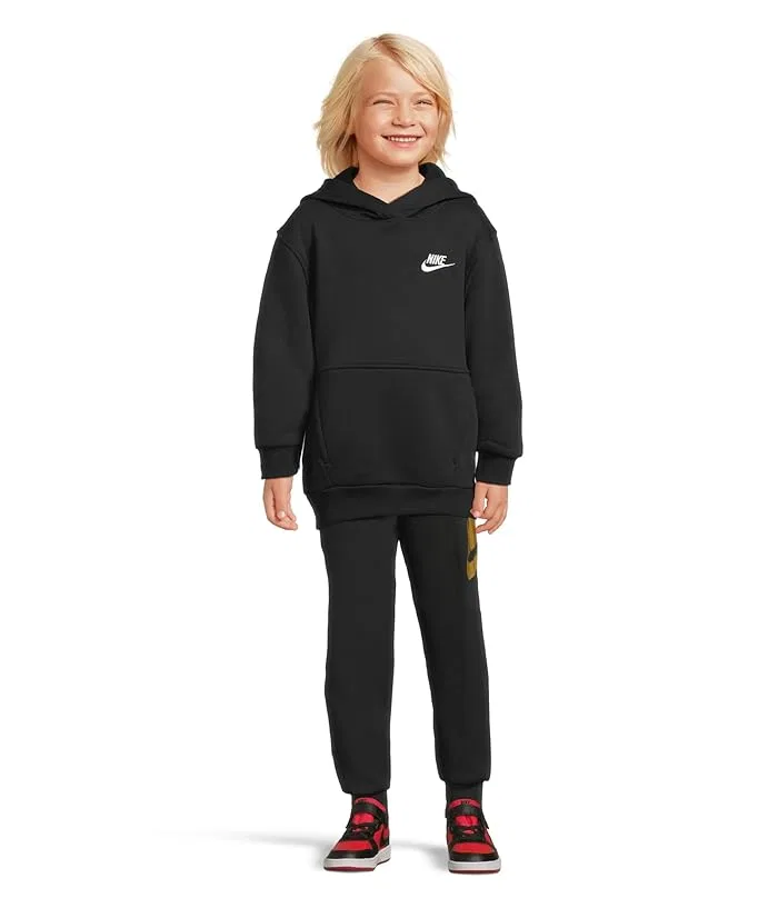 Джоггеры флисовые Sportswear Club Fleece Nike Kids, Black/Metallic Gold — фото 4