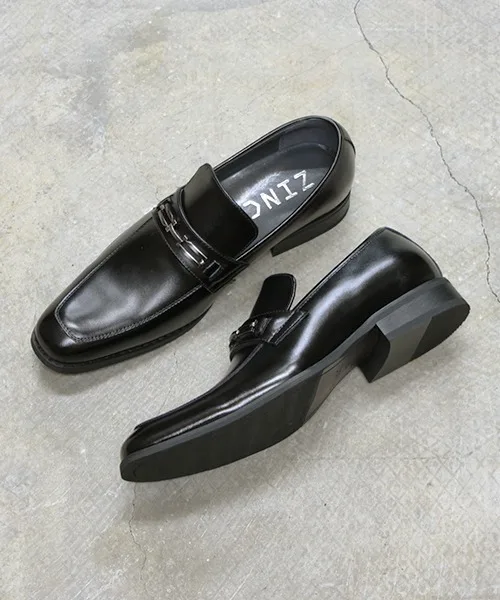Мужские лоферы из натуральной кожи Bit Loafer ZINC чёрные
