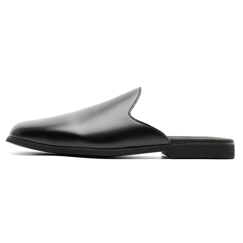 ZHENRAN Мужские закрытые тапочки из глянцевой кожи, цвет Glossy Leather — фото 3