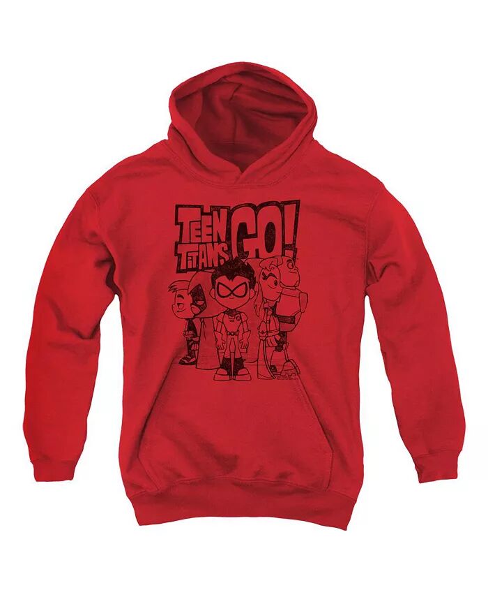 

Толстовка с капюшоном для юношей и молодежи Teen Titans Go, красный