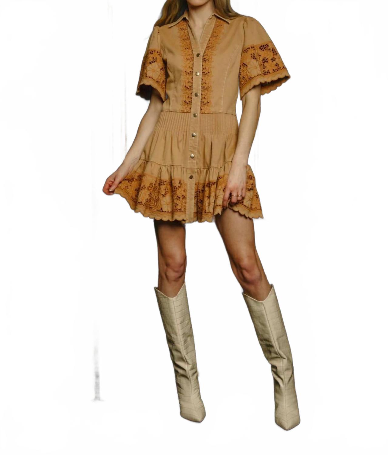 

Лайанн мини джинсовое платье в цвете бисквит LOVE THE LABEL, Biscuit