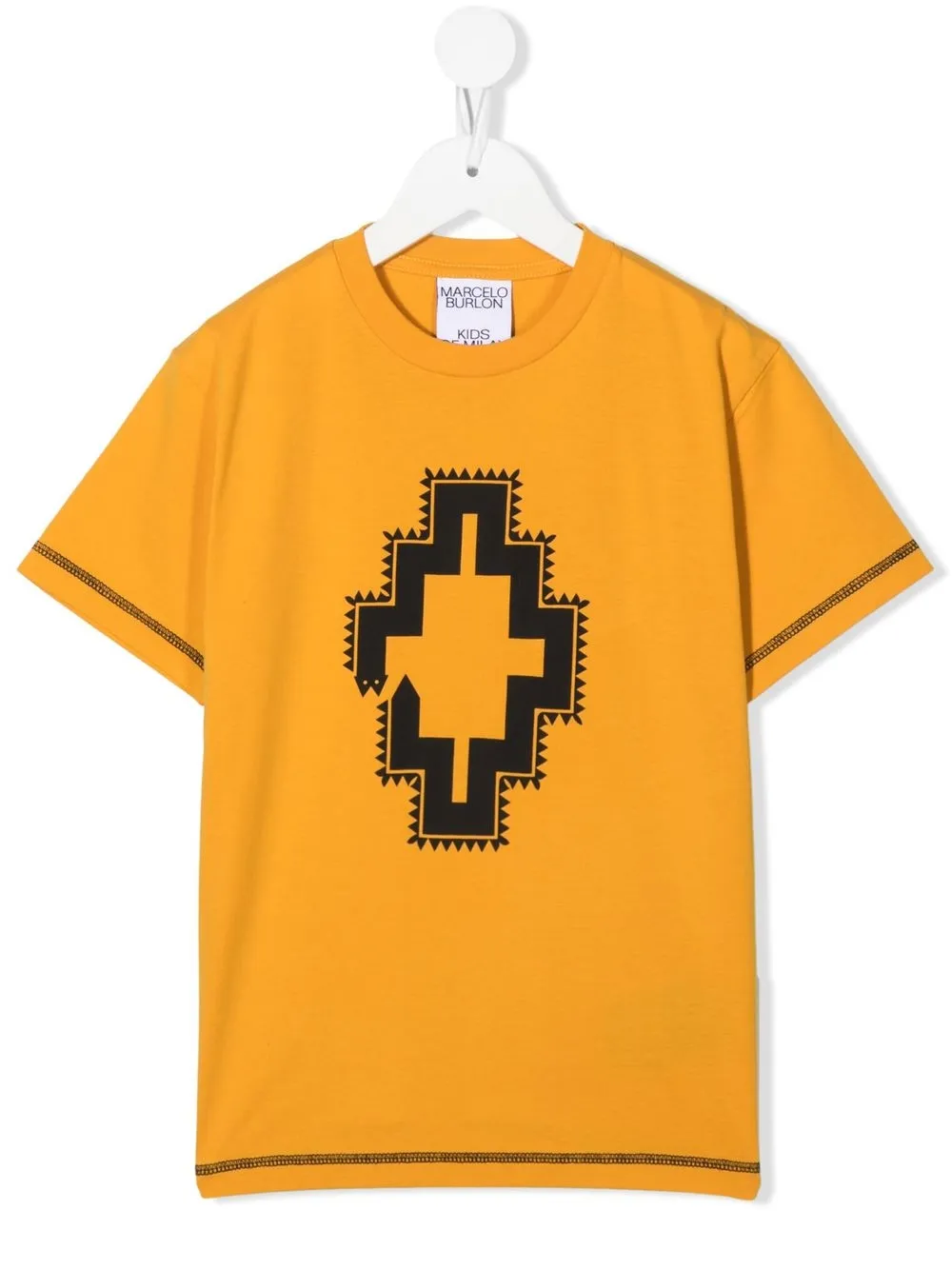 

Футболка с геометричным принтом Marcelo Burlon County Of Milan Kids, желтый