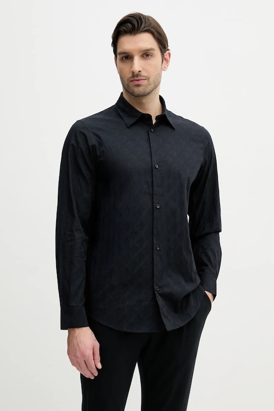 

Хлопковая рубашка Armani Exchange, темно-синий