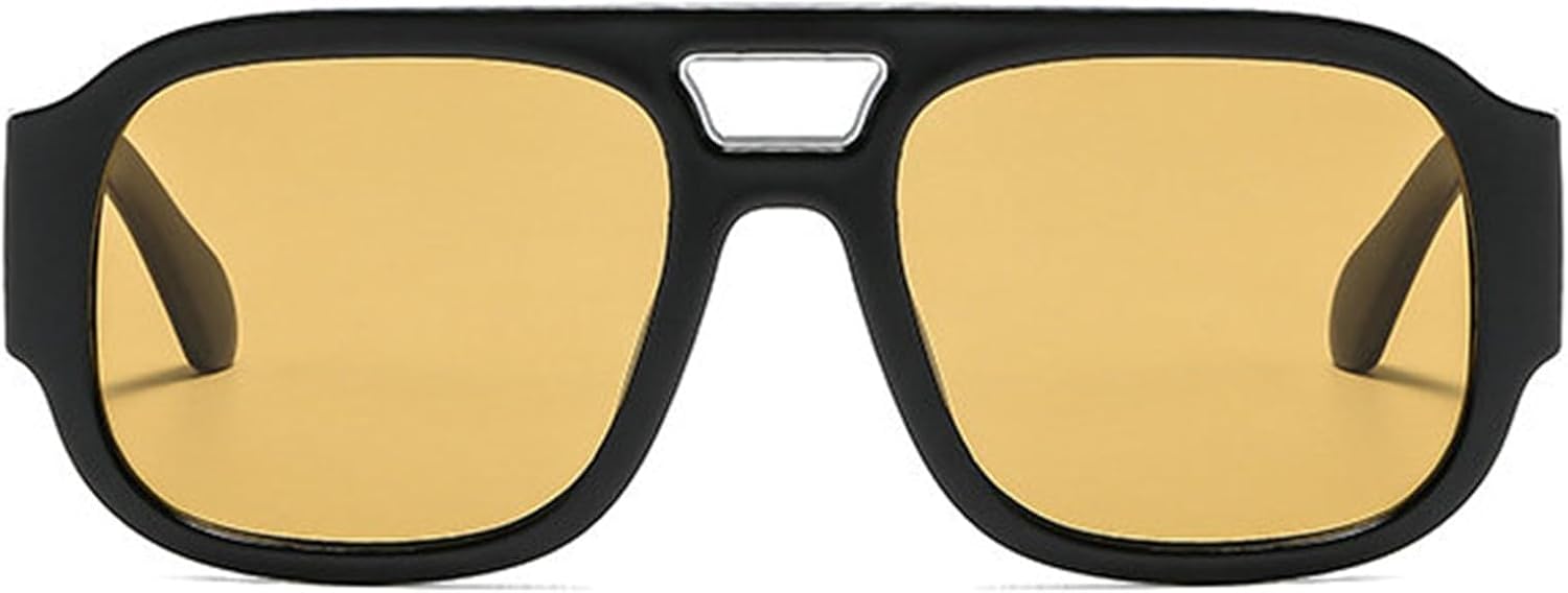 

Винтажные солнцезащитные очки-пилот Helena с двойной перемычкой, для женщин и мужчин, квадратная толстая оправа, модные, увеличенного размера, в стиле 70-х, солнцезащитные очки UV400, C5