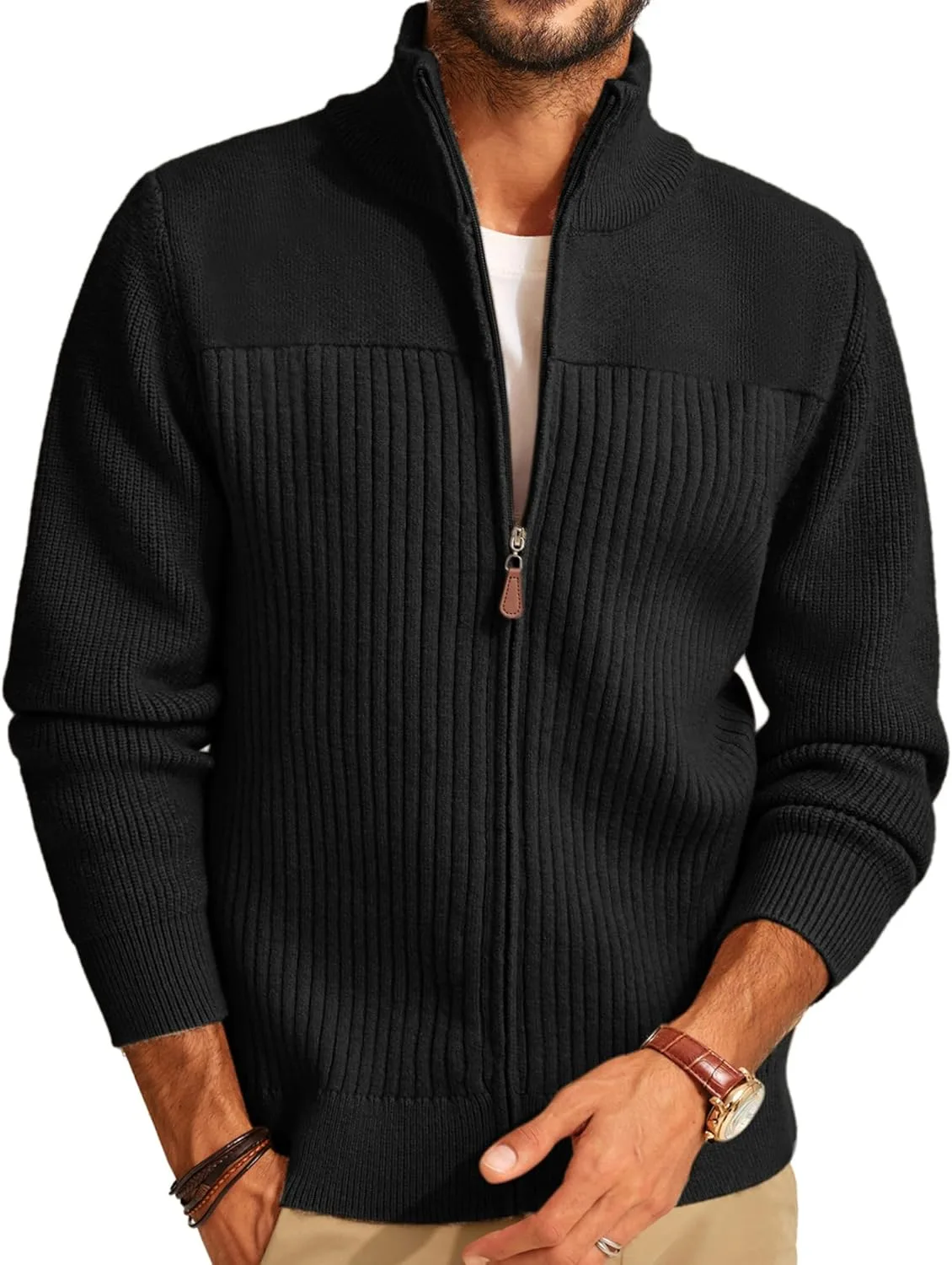 

PJ PAUL JONES мужской кардиган на молнии с воротником стойкой