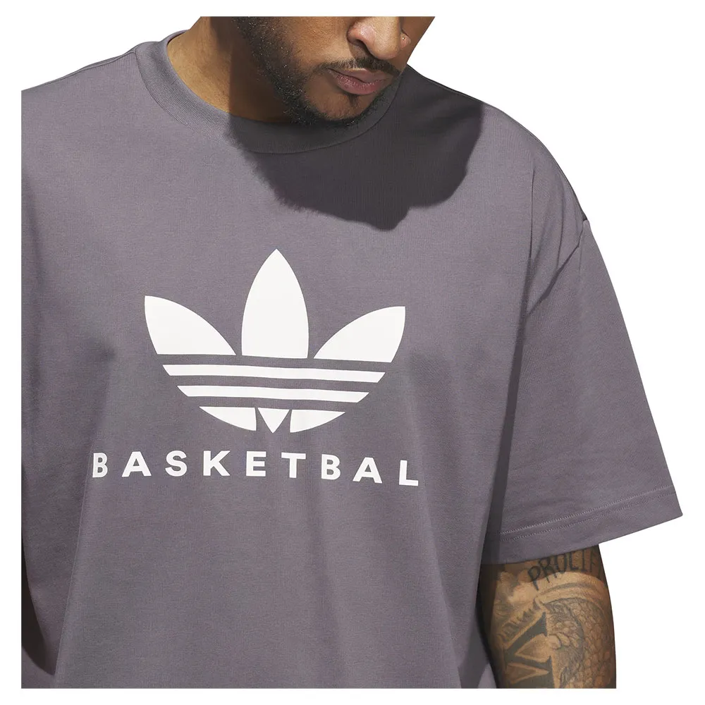 Футболка с коротким рукавом adidas Originals Originals Basketball Courtside, серый — фото 4