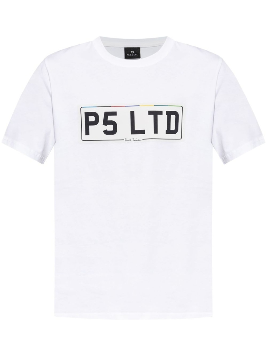 

PS Paul Smith футболка из хлопка с принтом номерного знака, белый