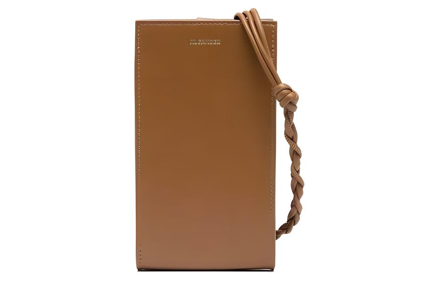 

JIL SANDER Коричневая женская сумка через плечо из телячьей кожи Crossbody Bag