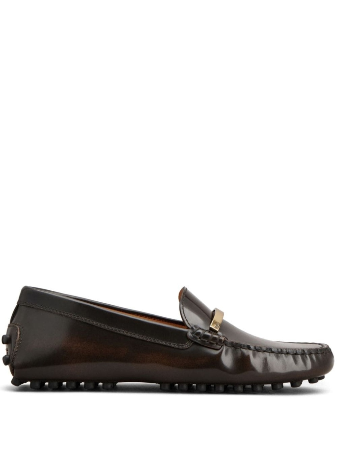 Tod's лоферы с логотипом, коричневый