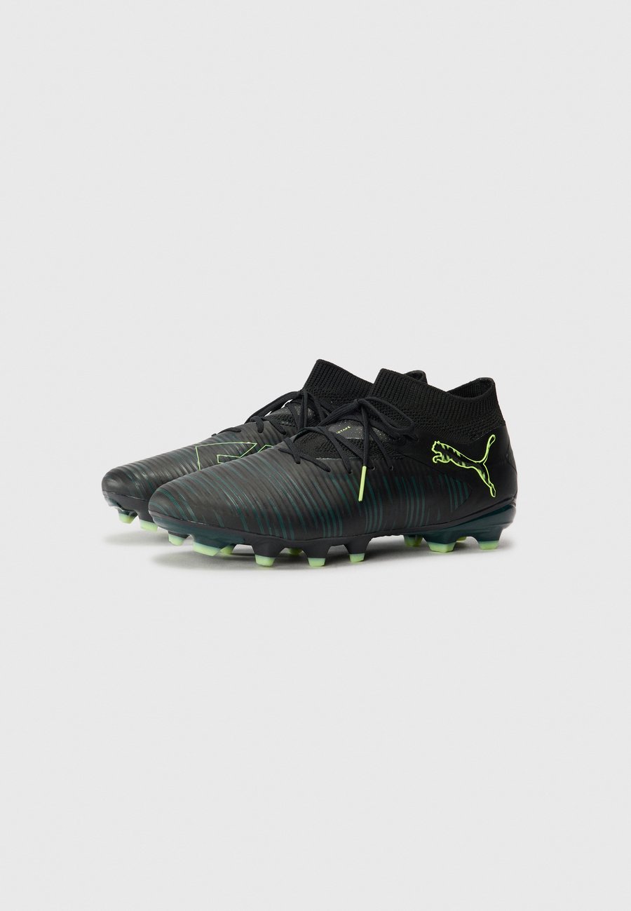 Кроссовки Puma FUTURE 8 PRO FG/AG, Black/Fizzy Light/Green Terrain/Black — фото 2