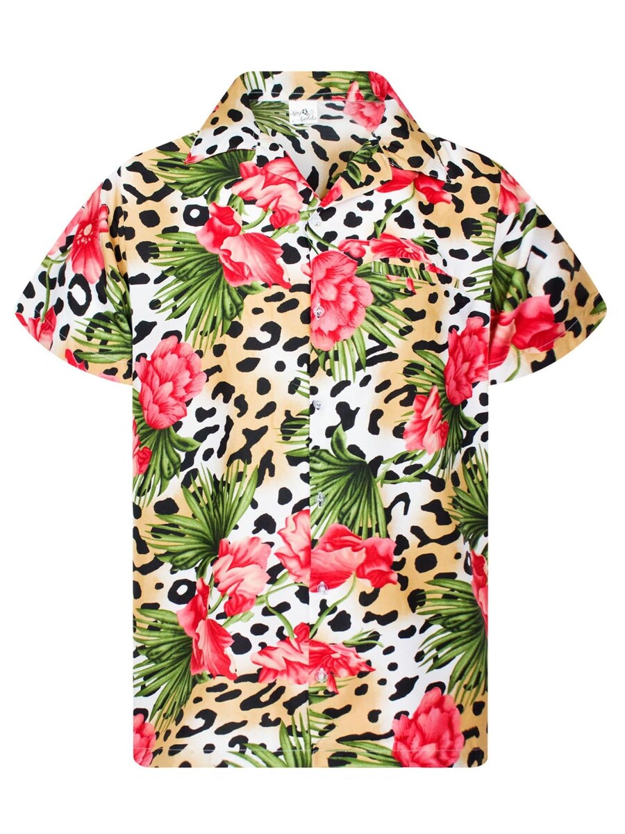

Рубашка King Kameha Leopard Flowers, бежевый