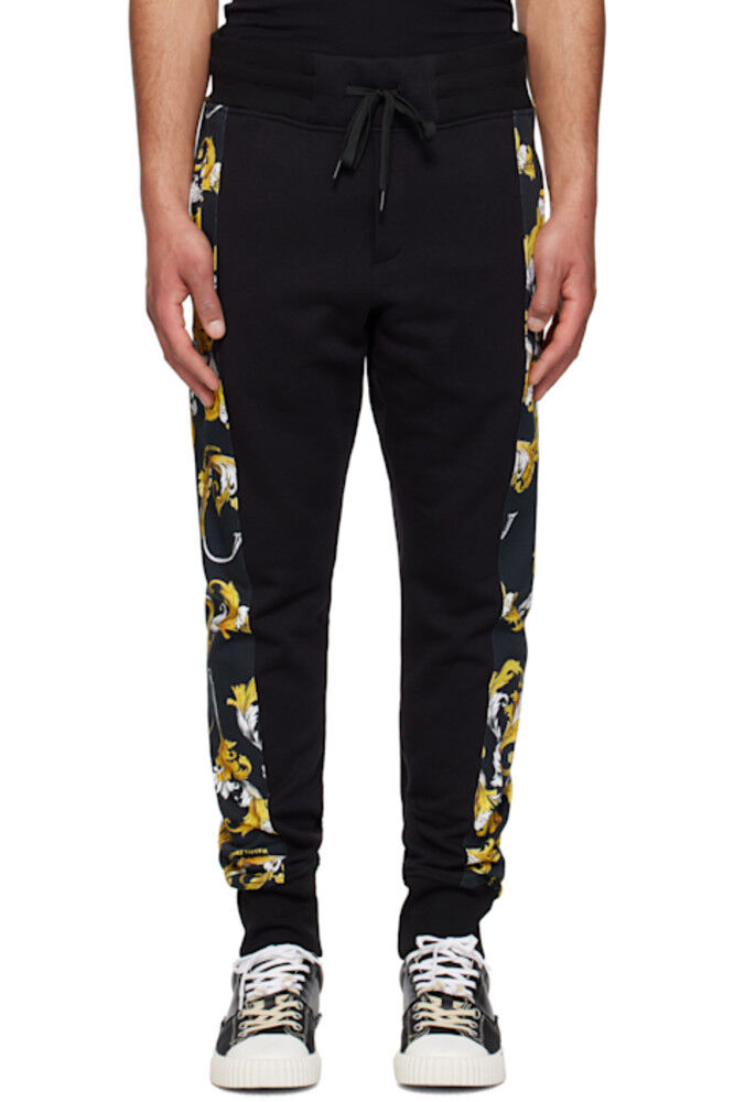 

Черные спортивные штаны с графической отделкой Versace Jeans Couture