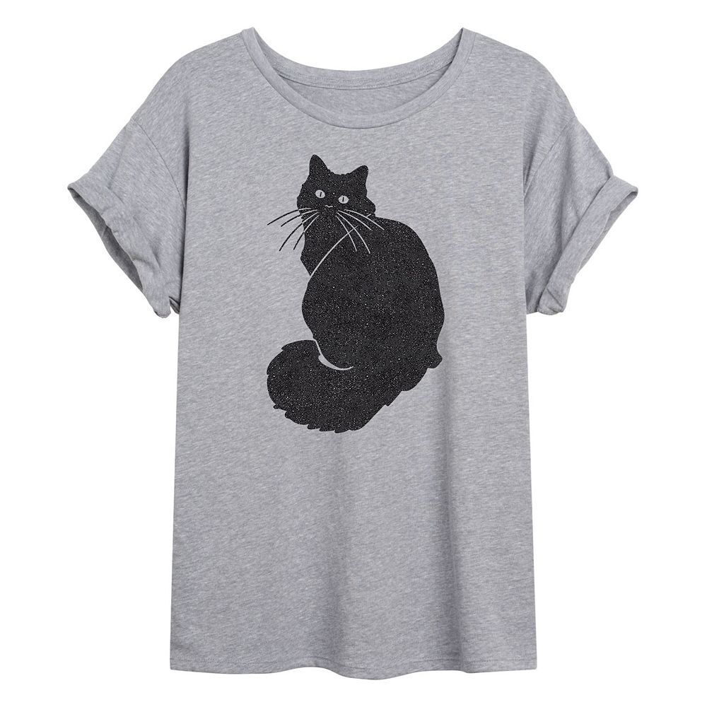 

Юниорская струящаяся футболка Black Cat, цвет Heather Gray