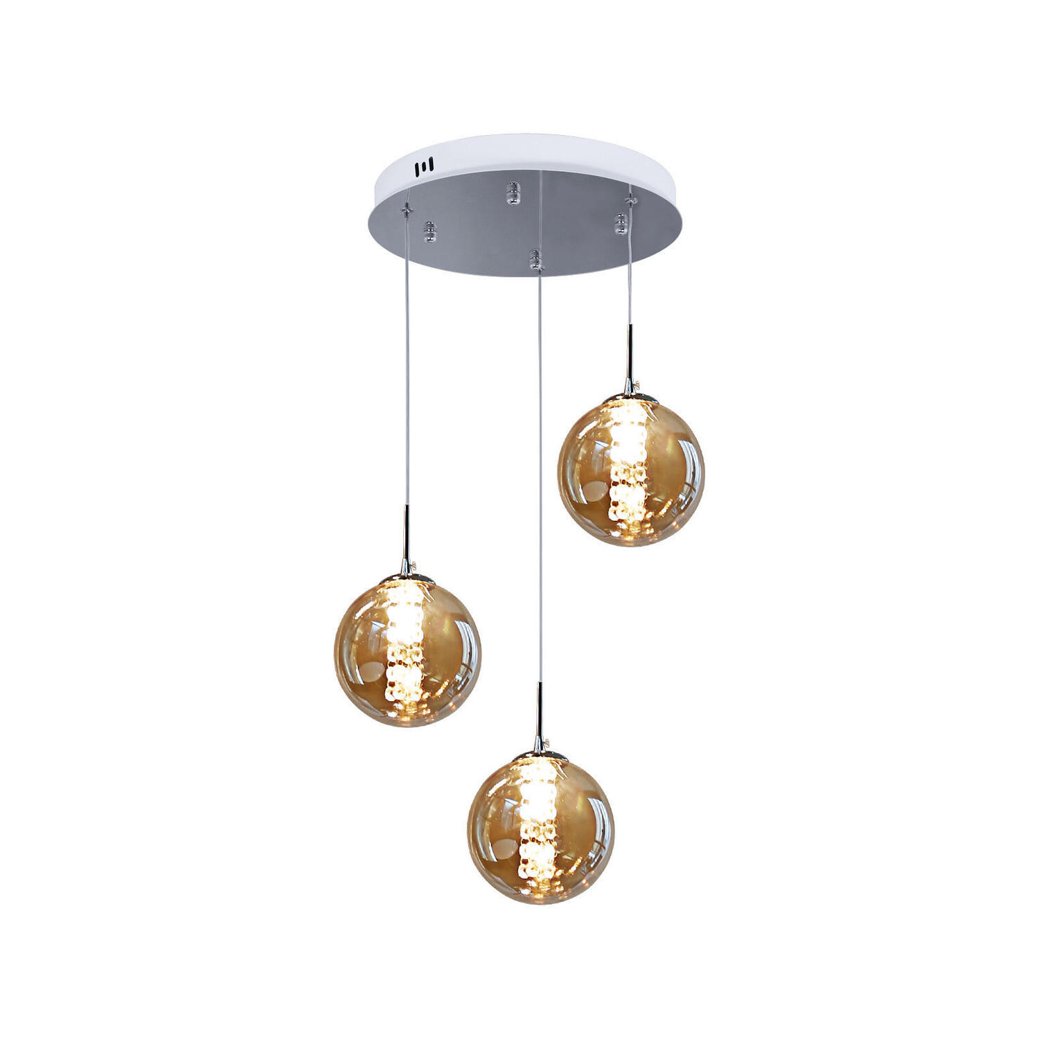 

Подвесной светильник Nettlife, 30x30x150 см, янтарный