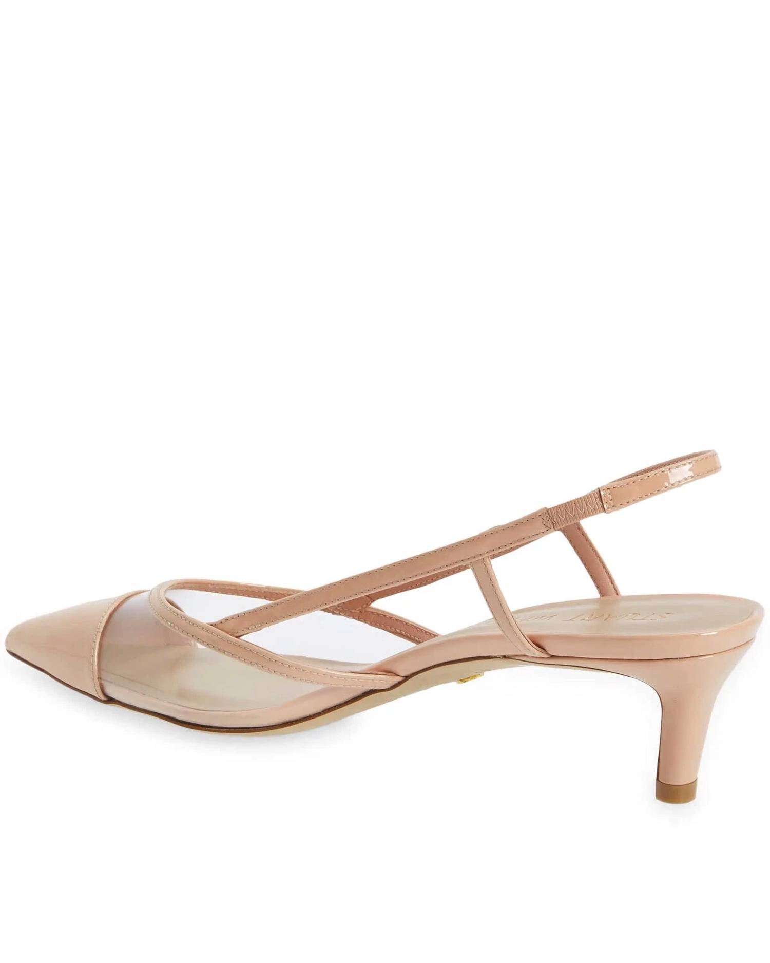 Женские туфли-лодочки Mondrian Slingback 50 мм в цвете Adobe/прозрачный Stuart Weitzman, Adobe/Clear — фото 2