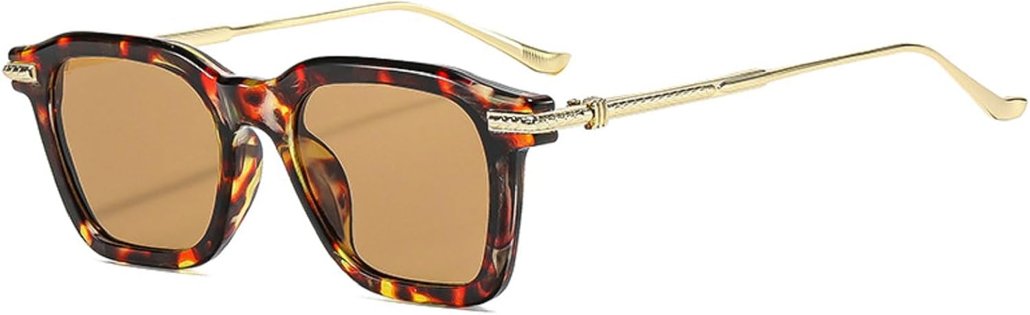 

Модные большие квадратные солнцезащитные очки для женщин, очки-пилот с защитой от УФ-излучения UV400, ретро-стиль для мужчин, 70-е, 80-е, 90-е годы. Трендовые солнцезащитные очки mincl, Leopard