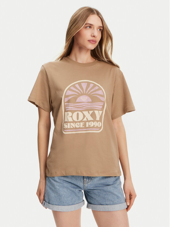 

Футболка обычного кроя ERJZT05912 Roxy, коричневый