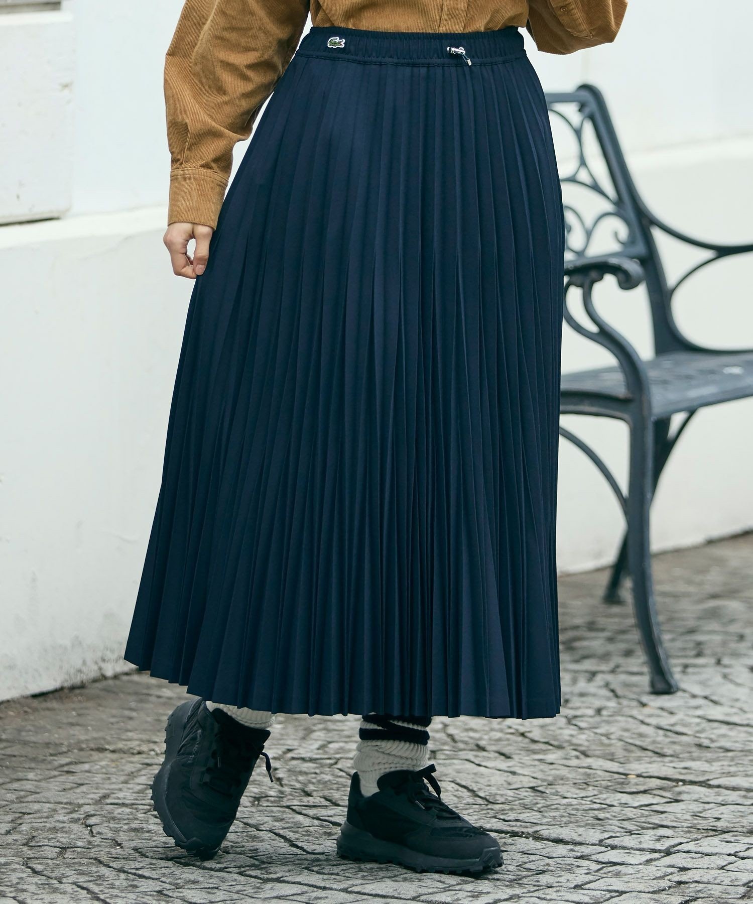 Юбка LACOSTE плиссированная А-силуэта, Navy