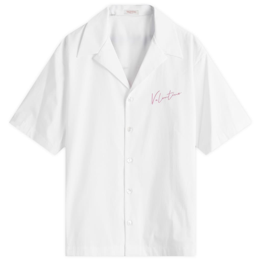 

Рубашка с логотипом V для отдыха Valentino, цвет bianco