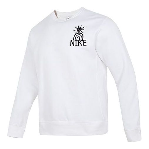 

Толстовка Nike As M Nsw Hbr-C Bb Crew Logo Tee 'White Pineapple', белый