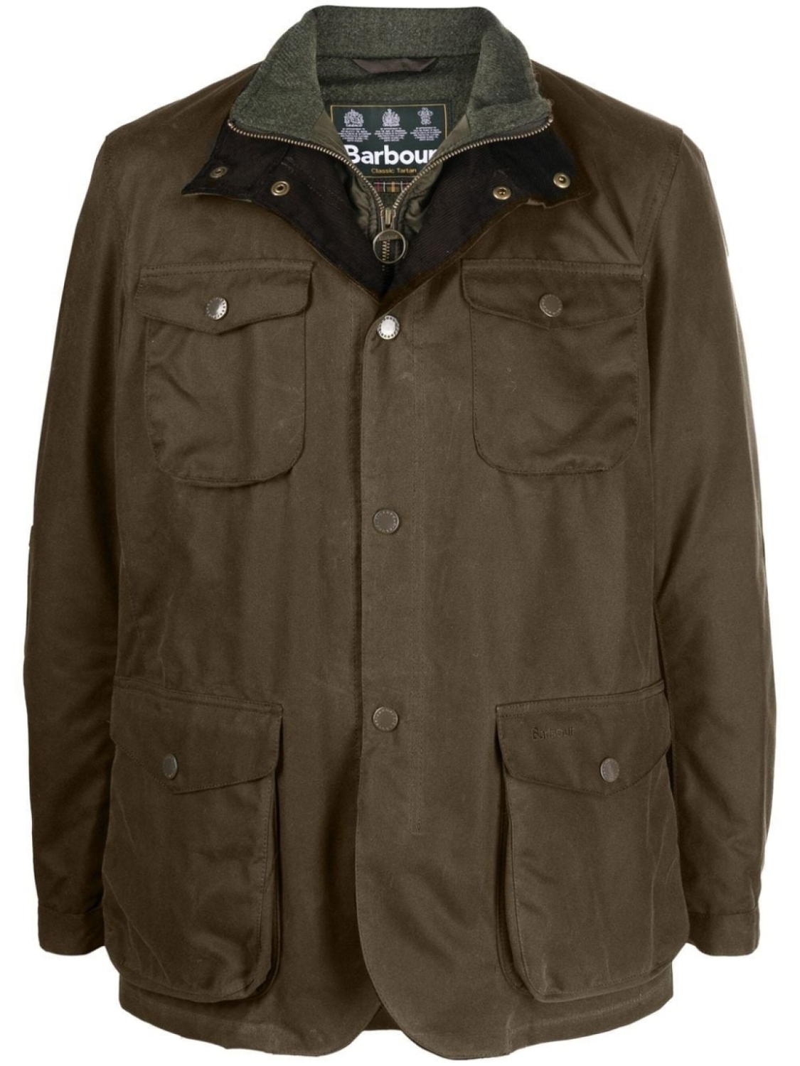 

Barbour вощеная куртка Ogston, зеленый