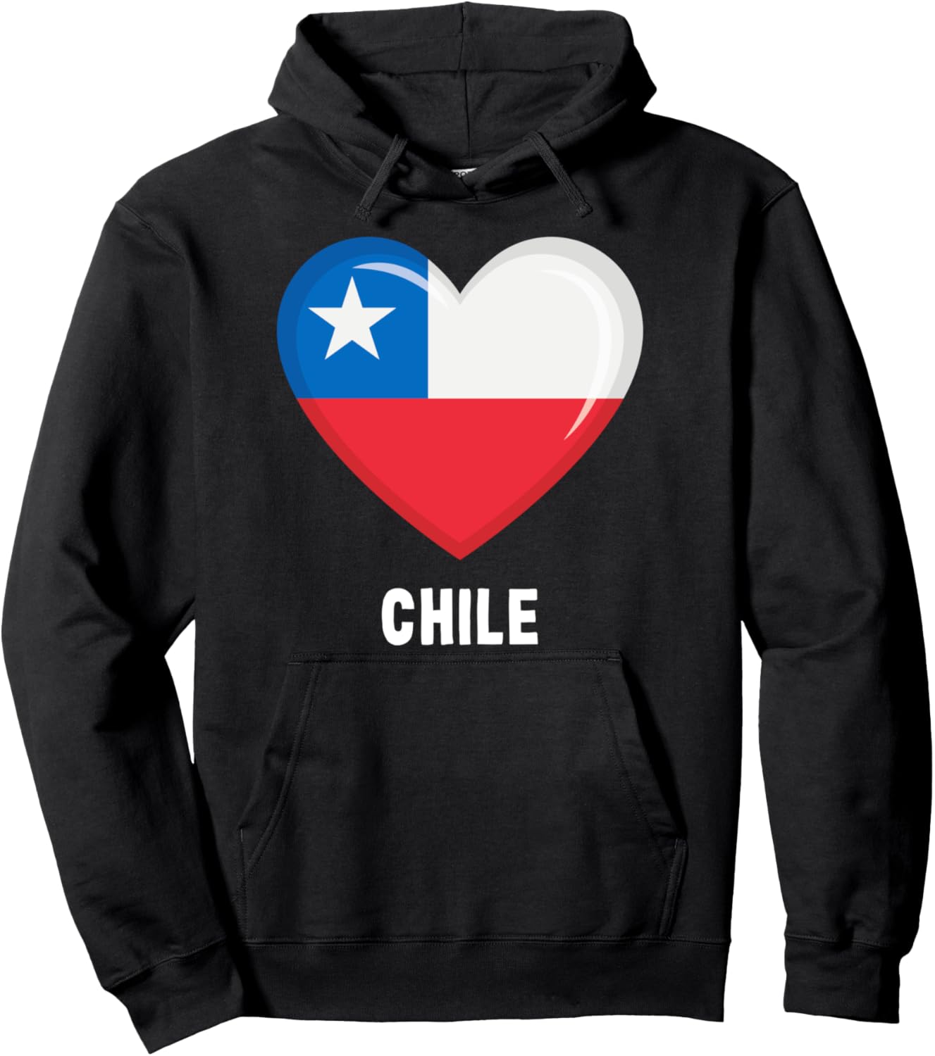 

Толстовка с флагом Чили, Толстовка с изображением флага Чили Chile Flag Clothing, черный
