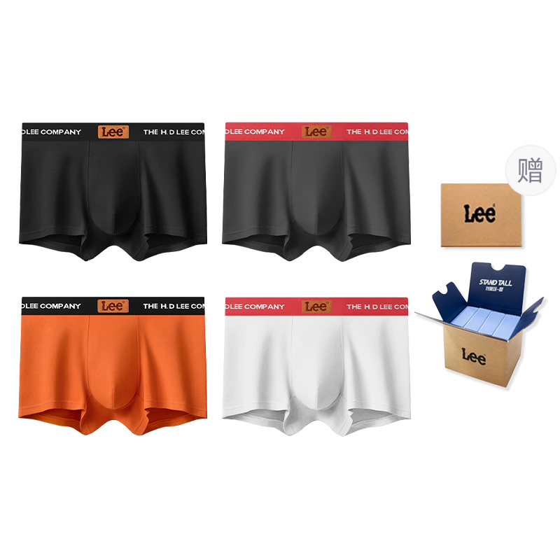 

Классические трусы 101 мужские подарочный набор из 4 штук Lee, оранжевый