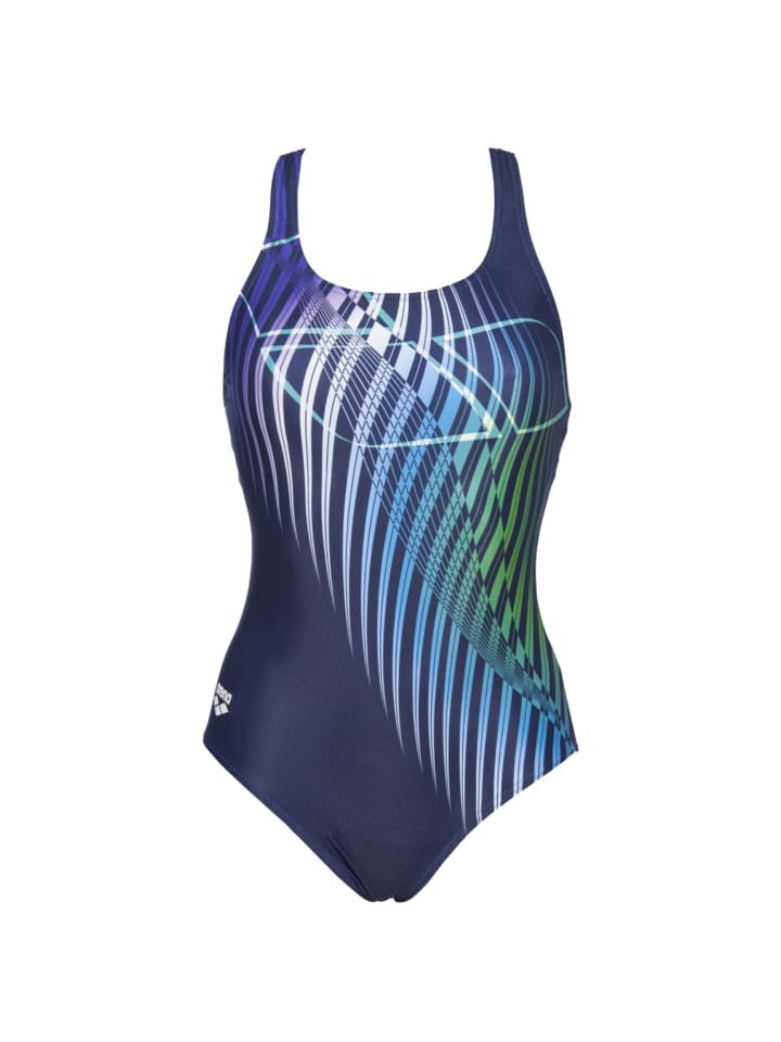 

Купальник Arena Badeanzug W Optical Waves Swim Pro, синий