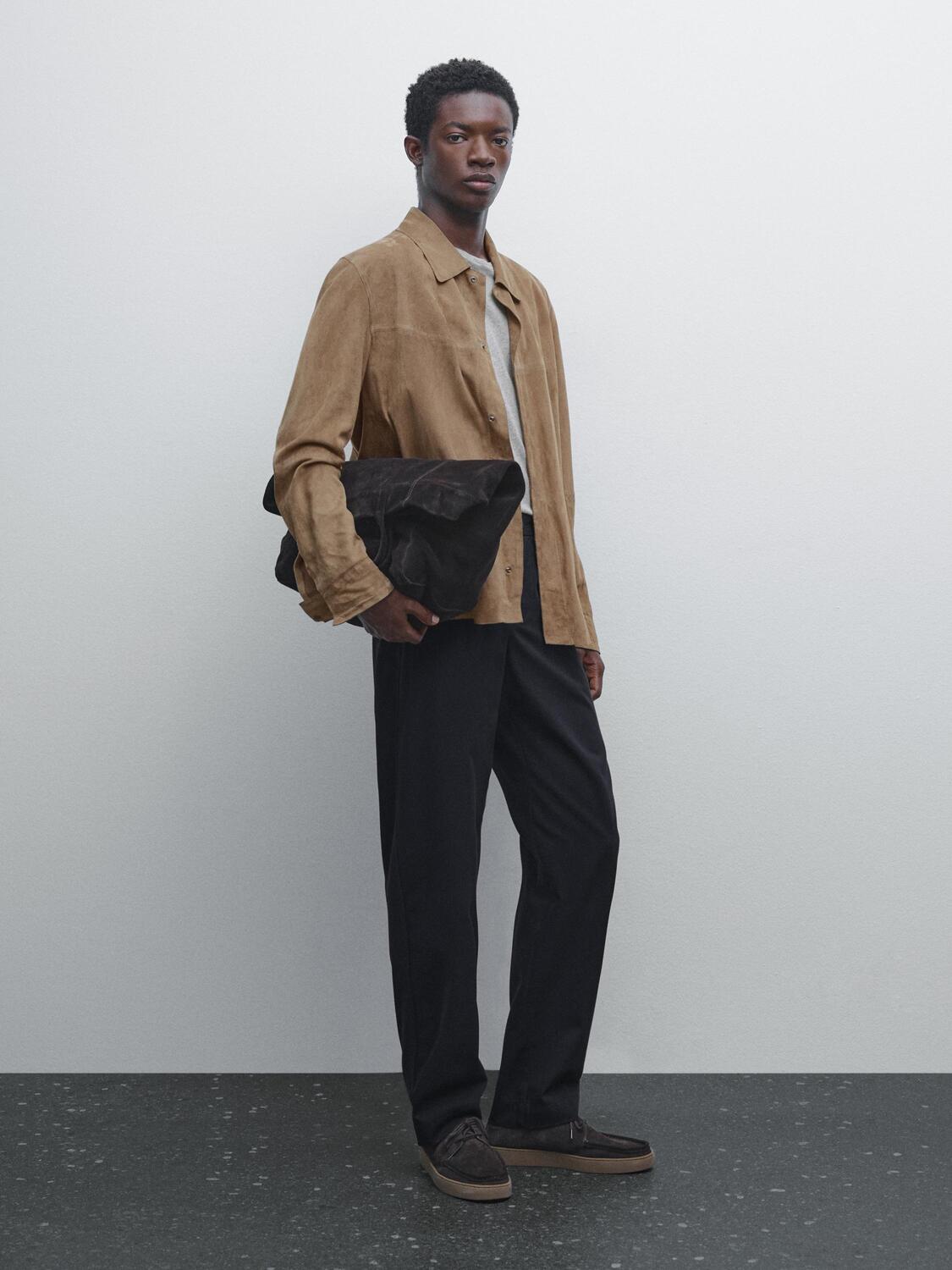 

Брюки-Джоггеры из 100% хлопка Massimo Dutti, темно-синий