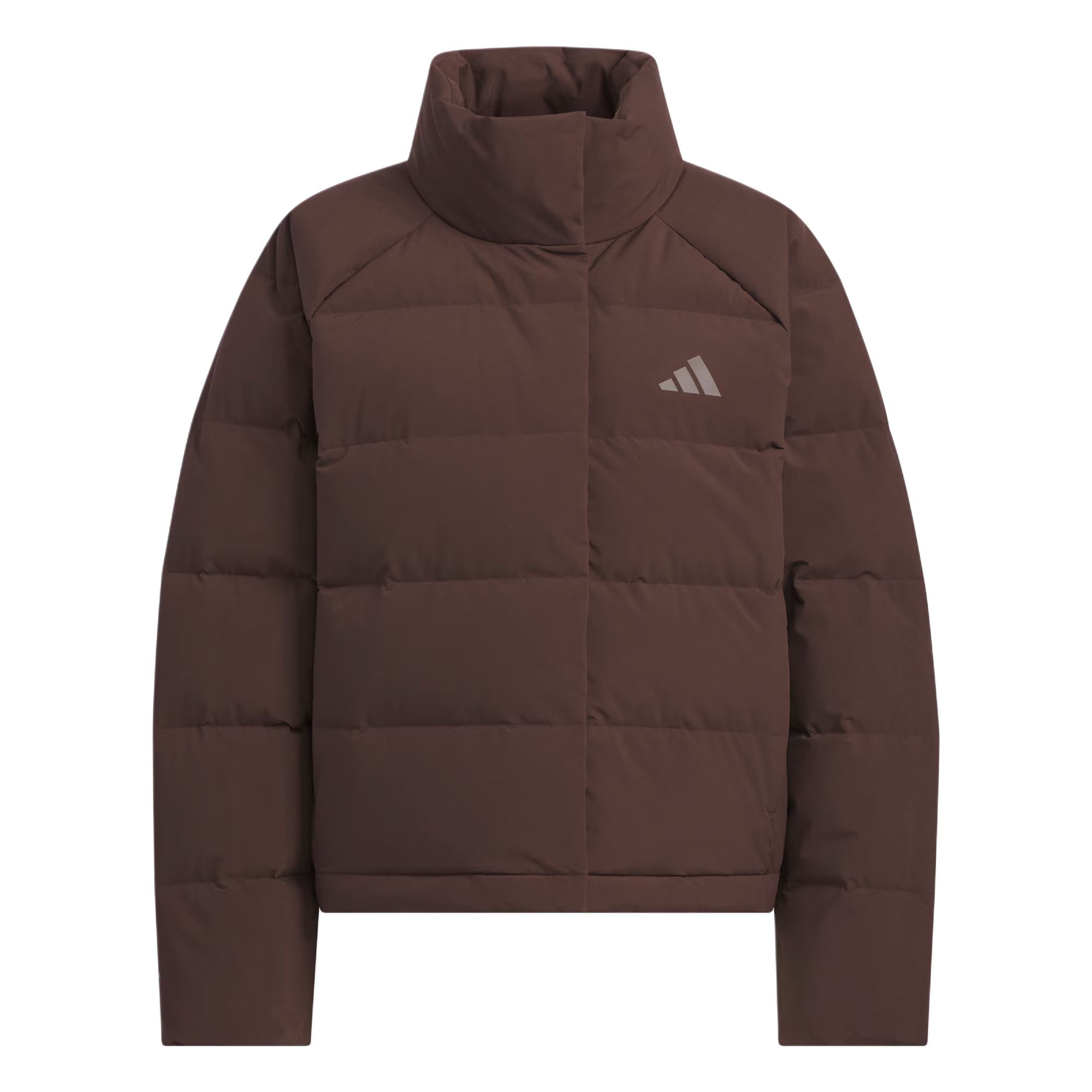 

Расслабленная куртка FW25 HELIONIC Climawarm Down для женщин Adidas, темно-коричневый