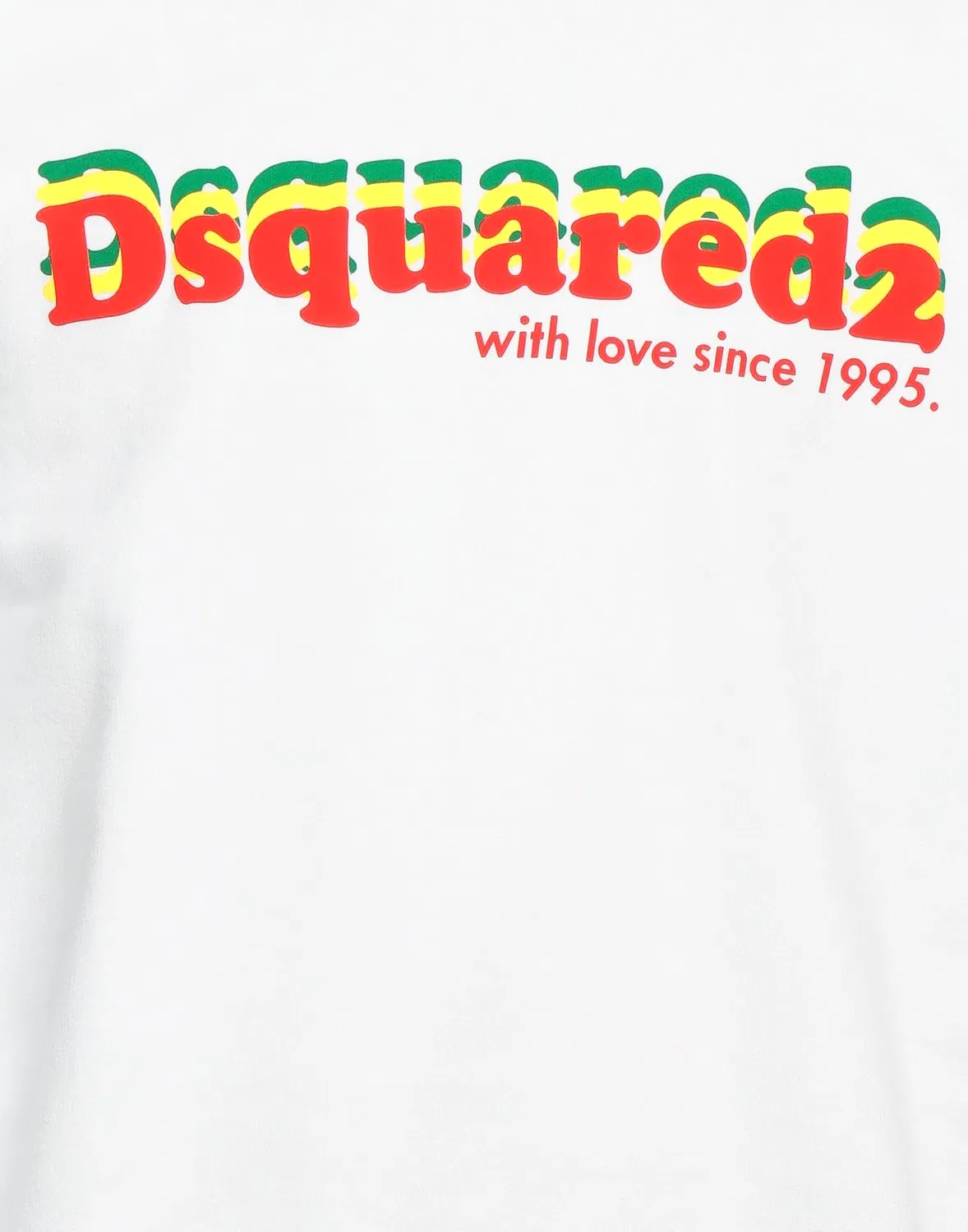 Свитшот из френч-терри с принтом DSQUARED2 белый — фото 4