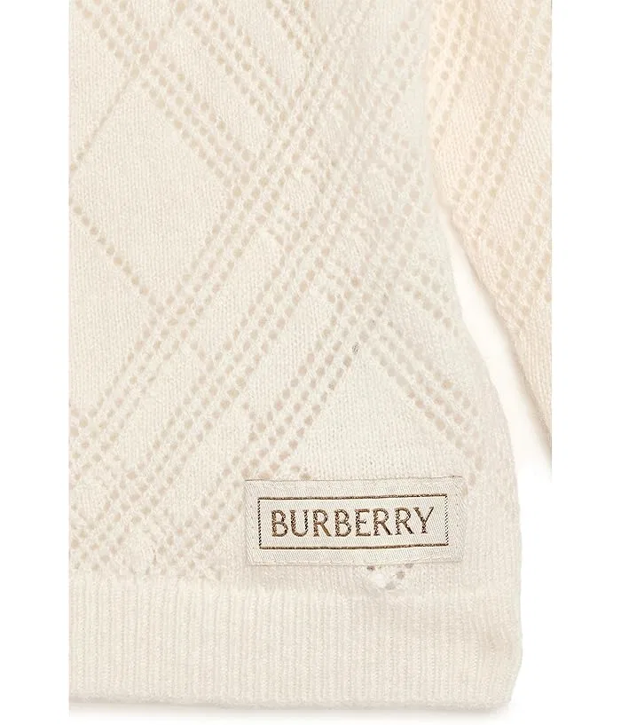 Комплект для новорожденных кашемировый Burberry Kids, Ivory — фото 3