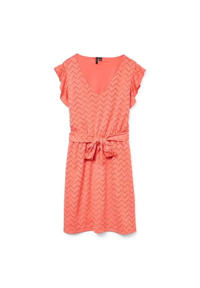 

Короткое платье-рубашка с оборками Vero Moda, цвет 175646 dubarry