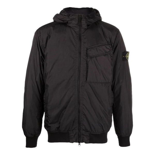

Куртка pocket detail crinkle reps jacket 'black' Stone Island, черный