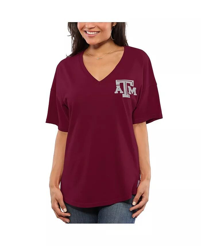 

Женская темно-бордовая футболка оверсайз Texas A&M Aggies Spirit Jersey