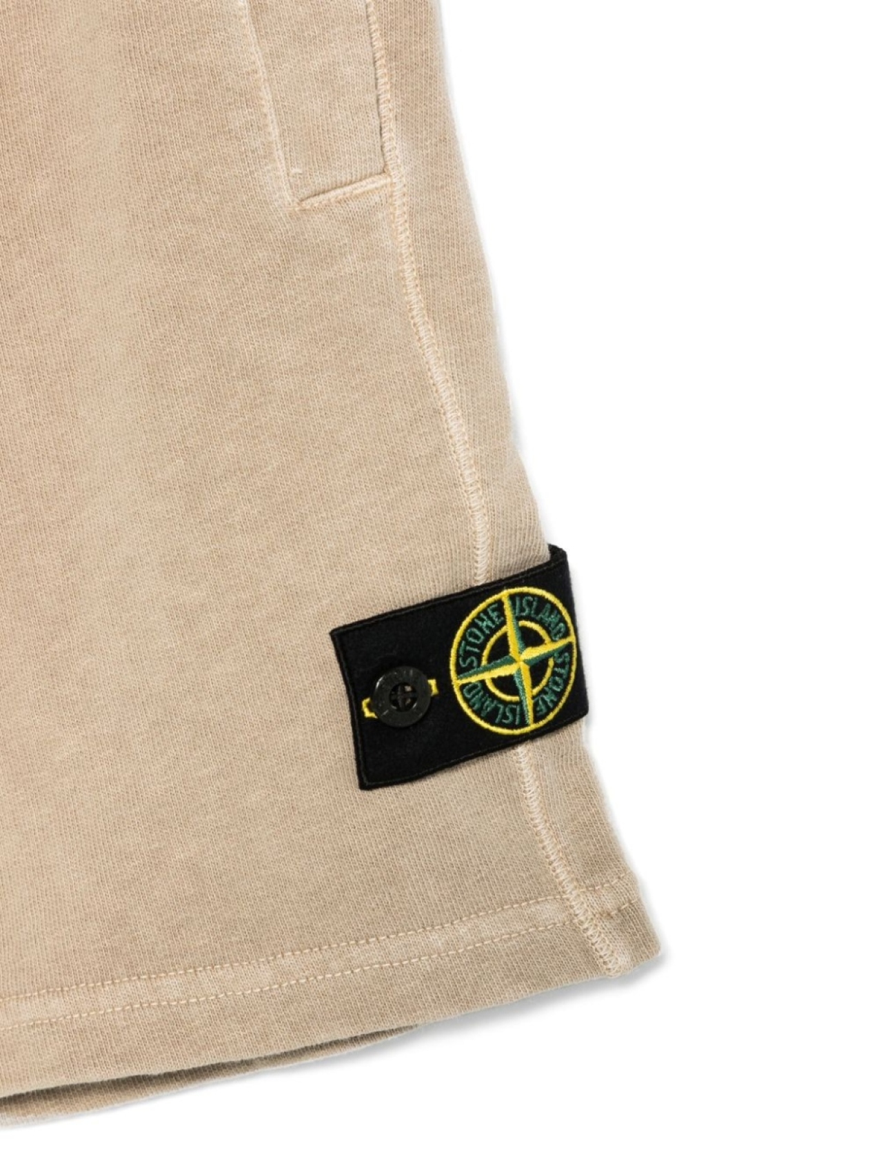 Stone Island Junior спортивные шорты с нашивкой Compass, нейтральный цвет — фото 3