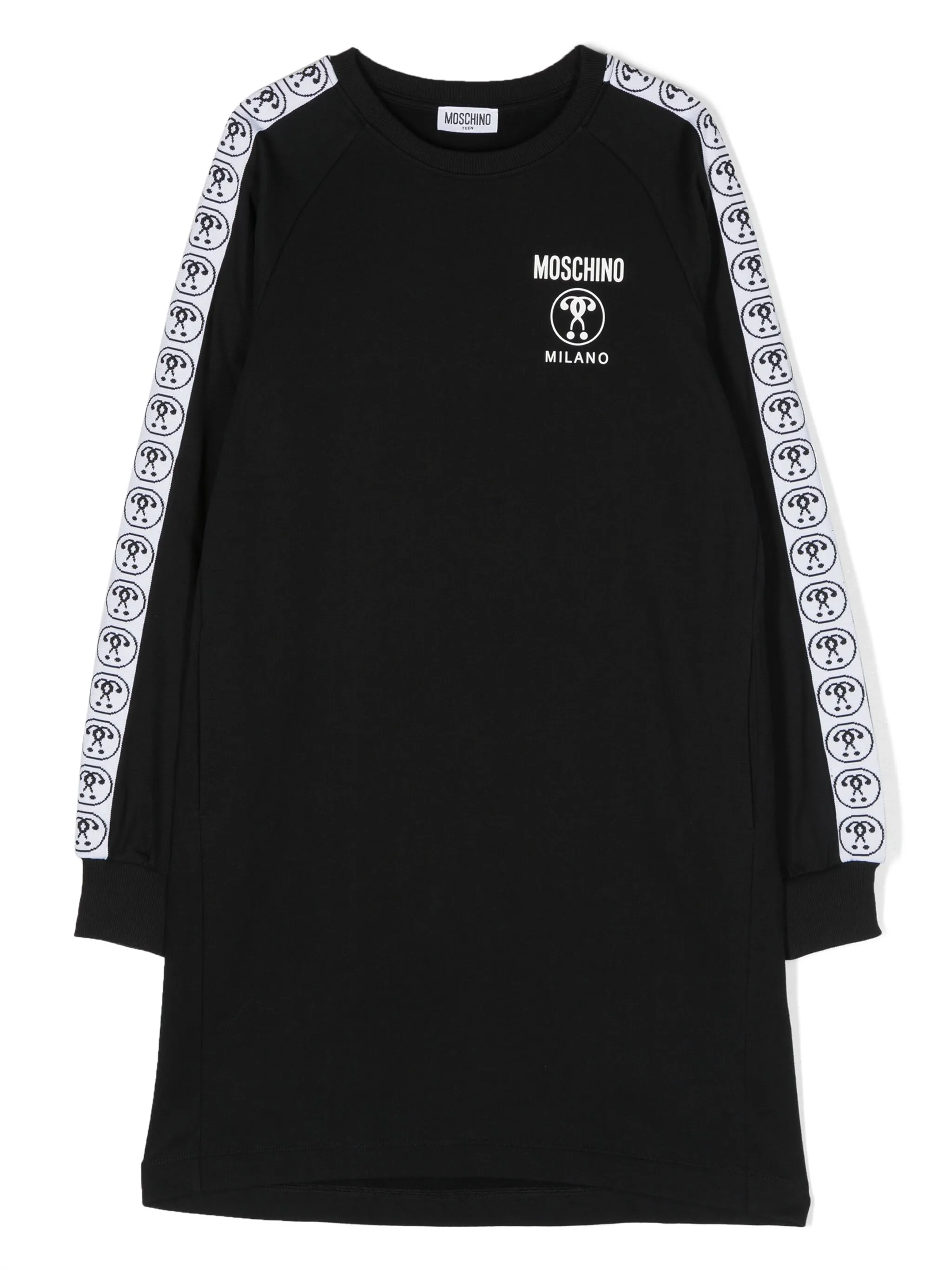 

Платье с логотипом Moschino Kids, черный