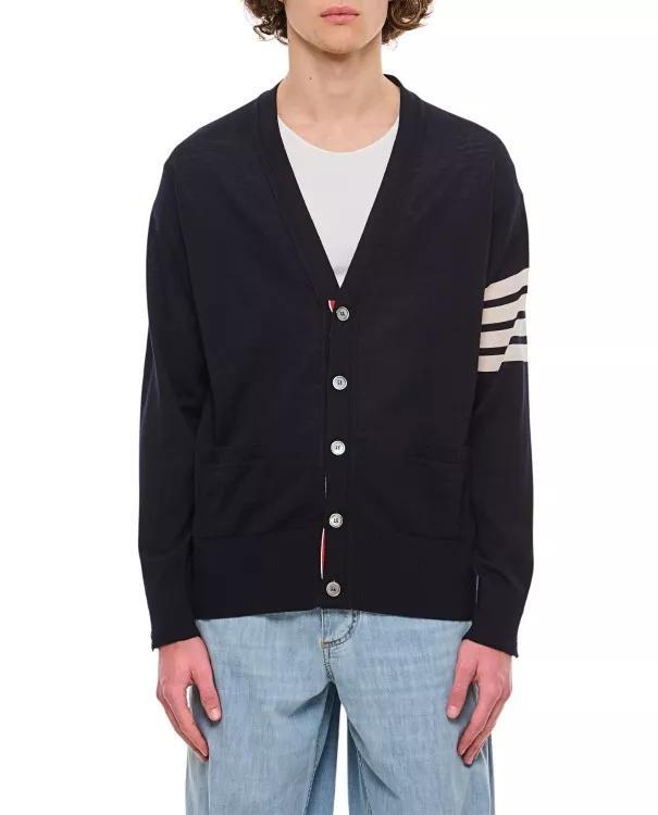 

Классический кардиган с v образным вырезом Thom Browne, черный