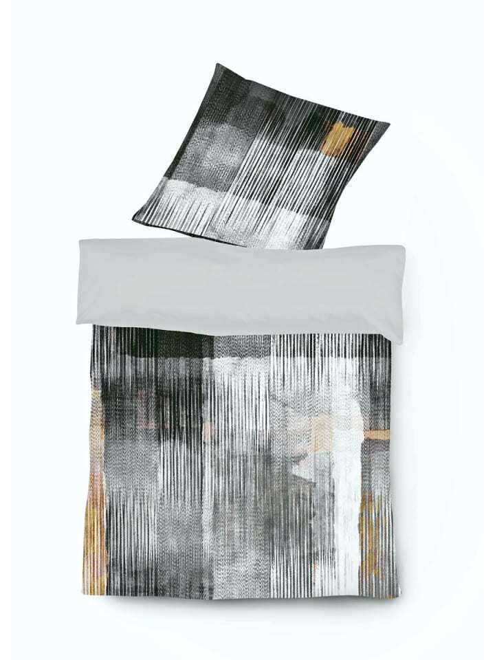 

Постельное белье JACK 2 tlg Mako Satin 135x200cm Streifen, серебряный