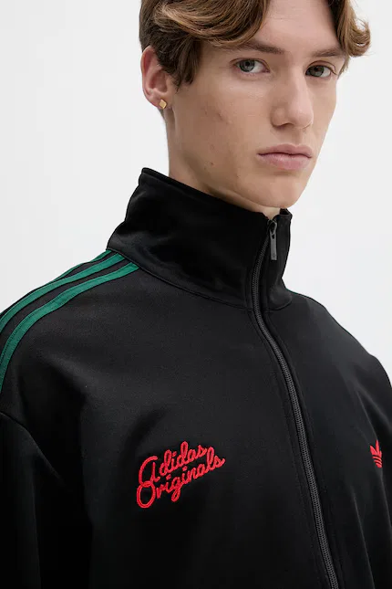 Олимпийка с капюшоном молния Adidas Originals, черный — фото 4
