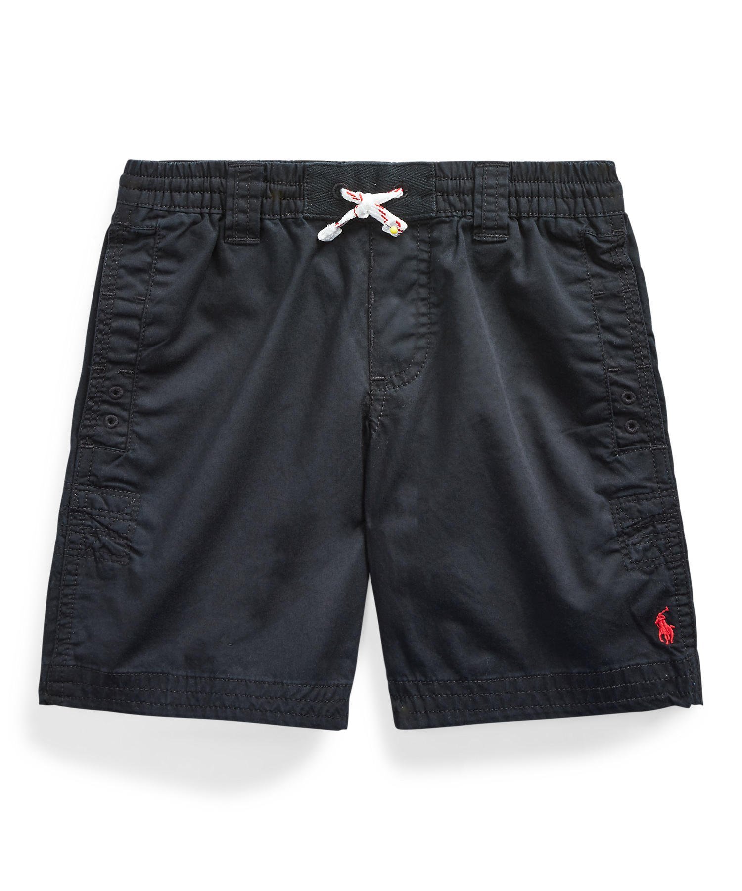 (Для мальчиков 5-7 лет) Хлопковые твиловые шорты на завязках Polo Ralph Lauren, 001 Black