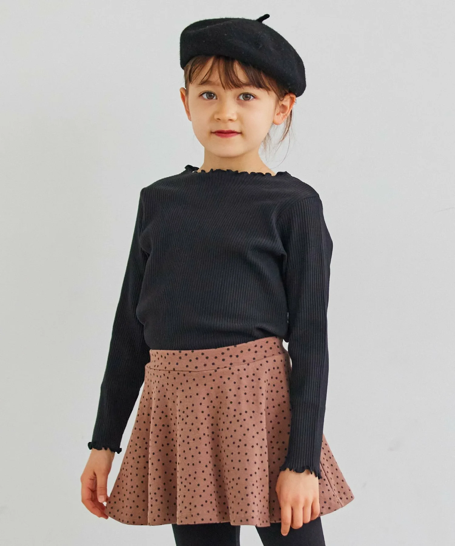 Ребристый топ с круглым вырезом Ever Closet, black