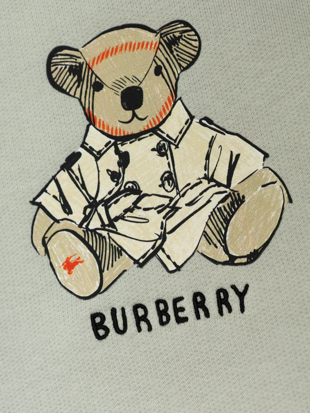 Толстовка с графичным принтом Burberry Kids, серый — фото 4