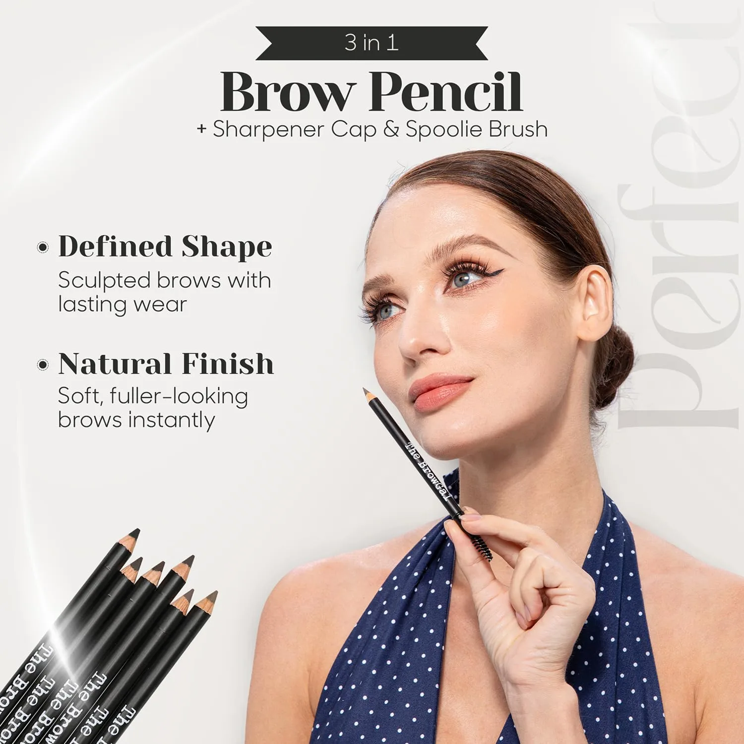 3 в 1, Skinny Eyebrow Pencil - 02 с колпачком-точилкой и щеточкой для бровей, рисует тонкие волоски и заполняет пробелы, стойкий, длительное ношение, 7.4 дюйма, Espresso The Browgal, Espresso — фото 4